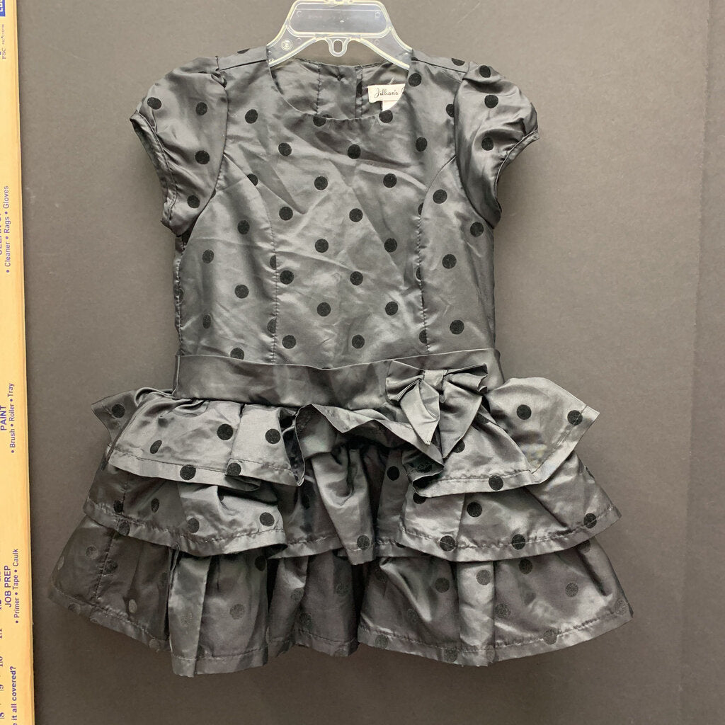 polka dot ruffle layered dress