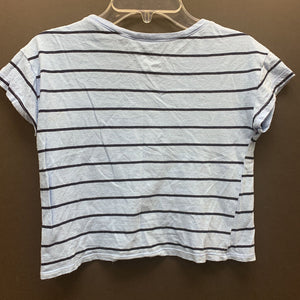 "hello beautiful" striped top w/dog