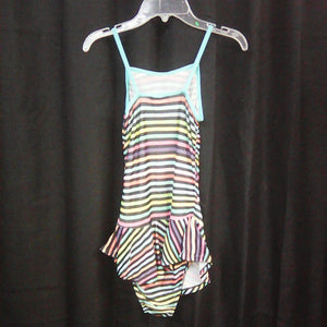 rainbow striped swimsuit