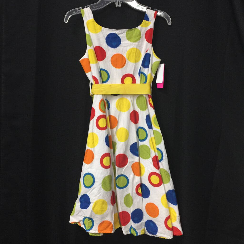 polka dot sleeveless dress