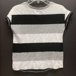striped sequin pocket top