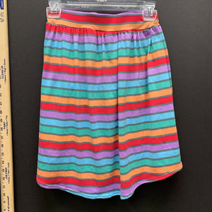 striped side slit skirt