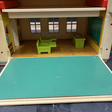 Load image into Gallery viewer, Vintage fisher price 1971 Play Family School w/ desks
