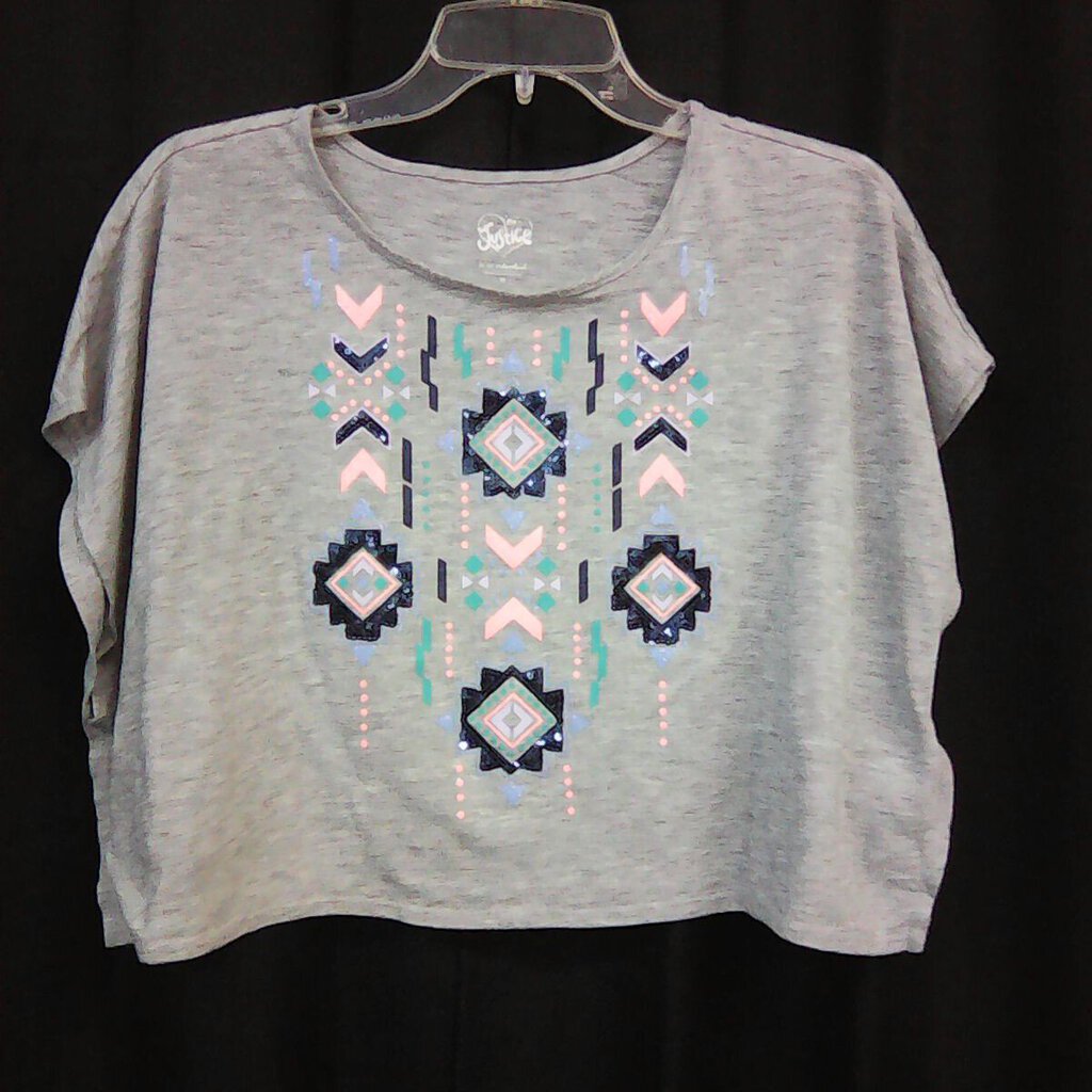 patterned shawl top