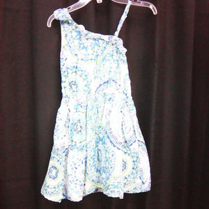 one shoulder patterned dress