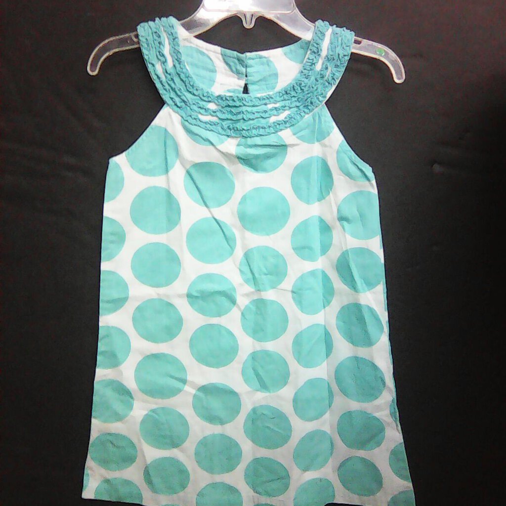 sleeveless polka dot dress