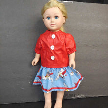 Load image into Gallery viewer, superman dog 2pc. outfit for 18" doll
