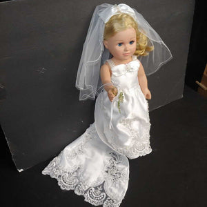 wedding dress for 18" doll