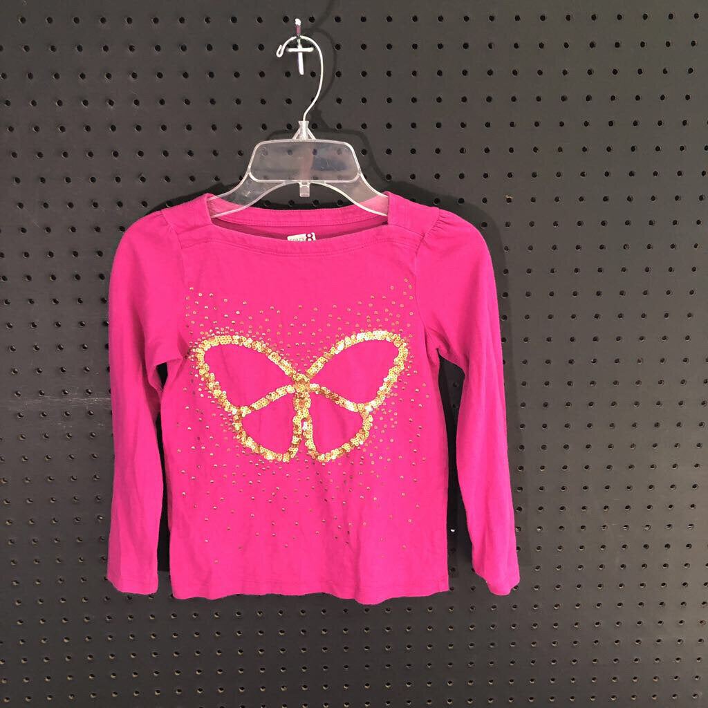 butterfly sequin top