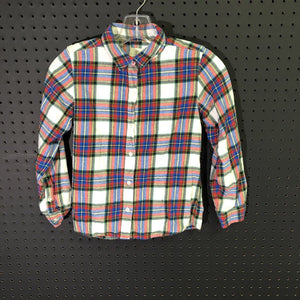 Flannel button down top