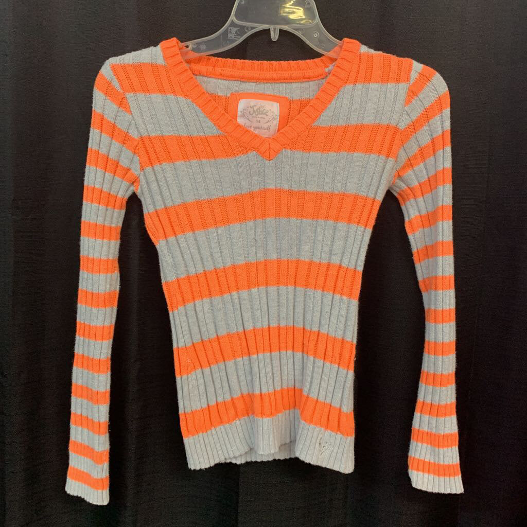 striped knit sweater