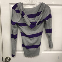 Load image into Gallery viewer, stripped hooded sweater
