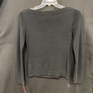 open neckline sweater