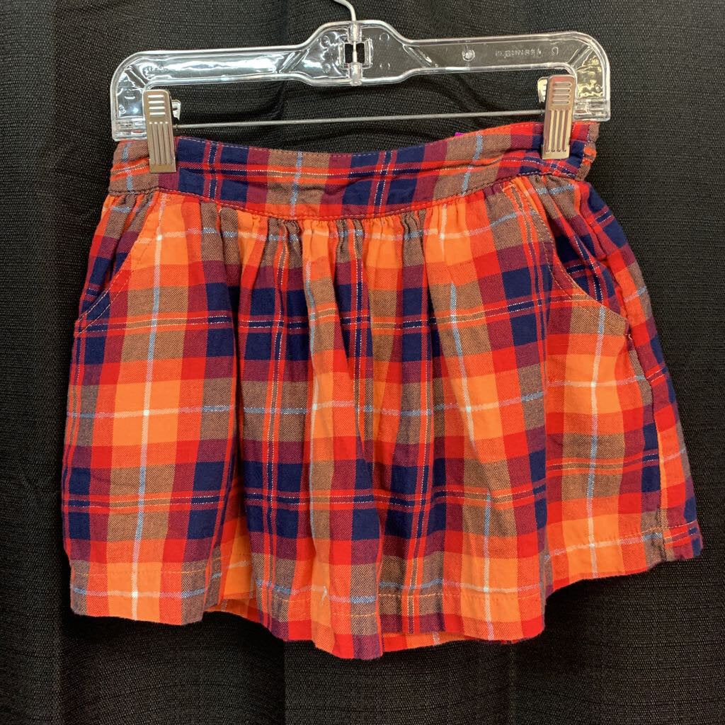 plaid skirt w/pockets