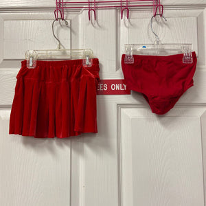 2pc velvet skirt w/bottoms