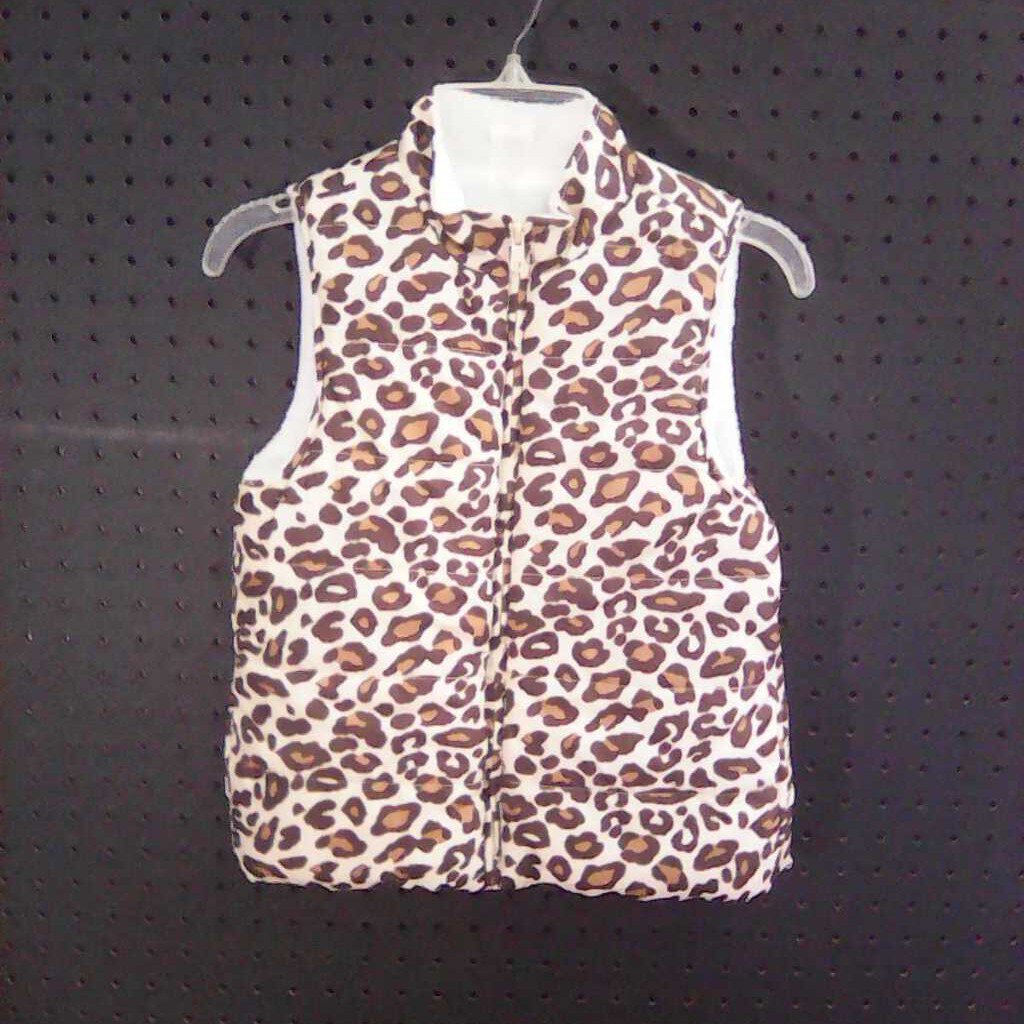 girls leopard print vest