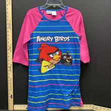 Load image into Gallery viewer, striped &quot;angry birds&quot; sleepwear
