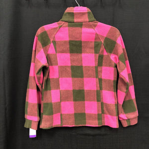 full zip up plaid jacket