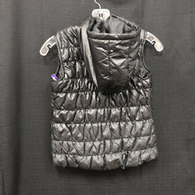 Load image into Gallery viewer, sequin hooded full zip puffy vest

