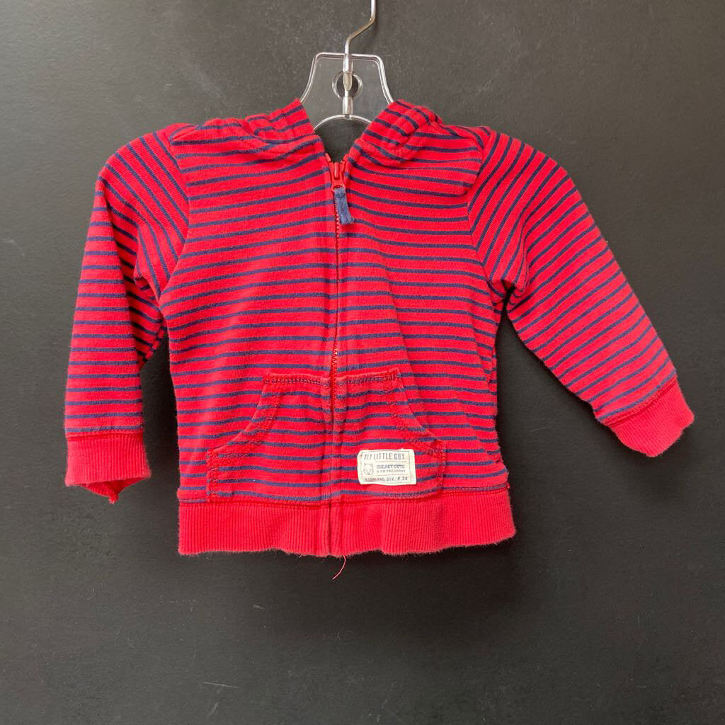 striped zip sweatshirt