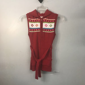 pattern zip sweater