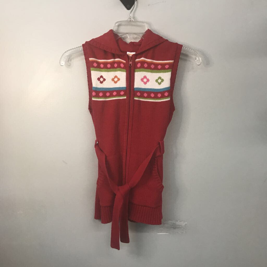 pattern zip sweater