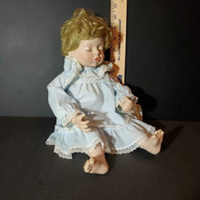 Load image into Gallery viewer, Vintage Collectible 1992 Sleeping Baby Boy Porcelain &amp; Cloth
