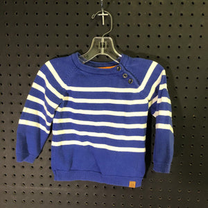 3 buttons striped sweater