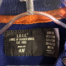 Load image into Gallery viewer, 3 buttons striped sweater
