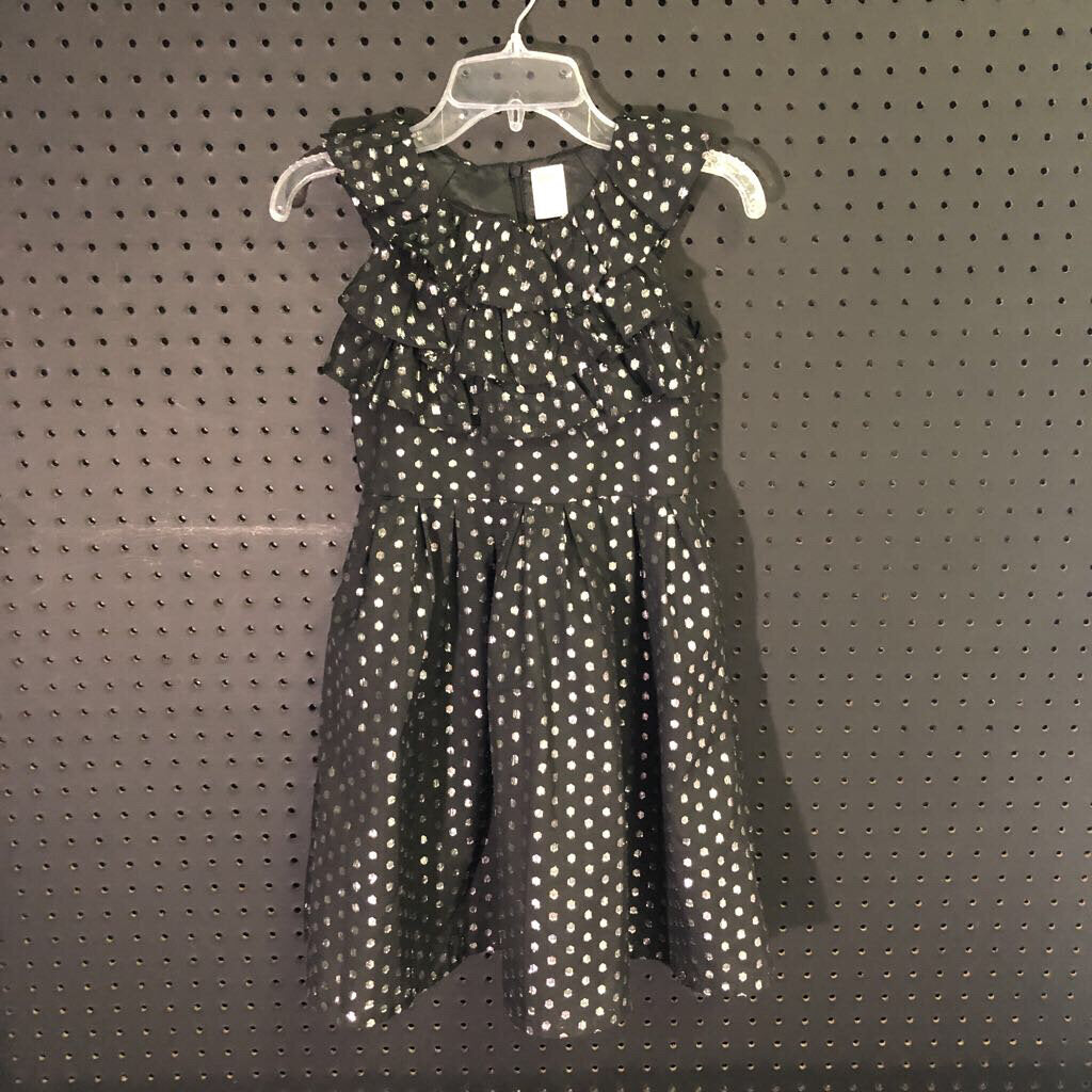 ruffle tier polka dot dress