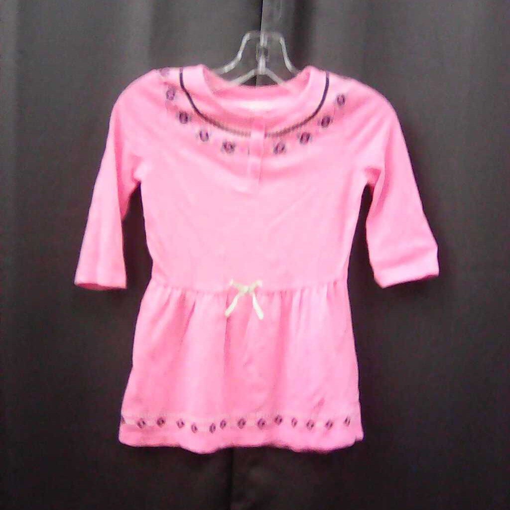 pattern dress w/bow