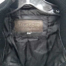 Load image into Gallery viewer, leather look winter jacket w/zipper
