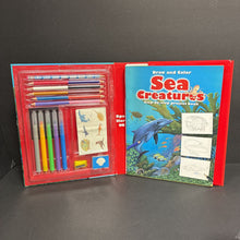Load image into Gallery viewer, Draw and Color Sea Creatures -activity hardcover
