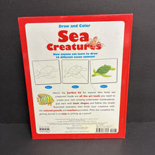 Load image into Gallery viewer, Draw and Color Sea Creatures -activity hardcover
