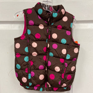 Puffy vest w/polka dots