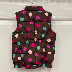 Puffy vest w/polka dots