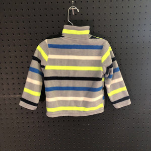 striped fleece sweatshirt