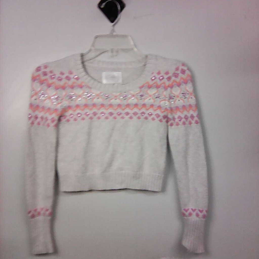 Patterned cropped sweater