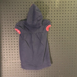 girls gap kids blu/red hooded dress