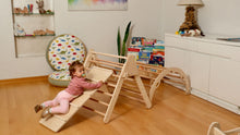 Load image into Gallery viewer, Montessori Indoor Playground | Pikler Triangle &amp; Climbing Arch &amp; 2in1 Ramp &amp; Pillow
