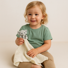 Load image into Gallery viewer, Me Lovey™ - Elephant Lovey Security Blanket
