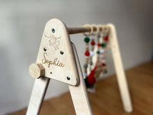 Load image into Gallery viewer, Montessori Baby Gym &amp; Hanging Toys Set | Wooden Play Gym for Babies
