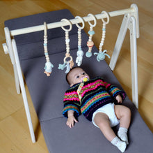 Load image into Gallery viewer, Montessori Baby Gym &amp; Hanging Toys Set | Wooden Play Gym for Babies
