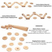 Load image into Gallery viewer, Montessori Balance Beam and Stepping Stones Set
