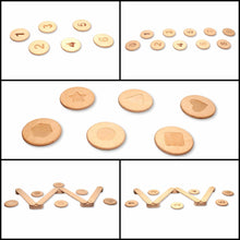 Load image into Gallery viewer, Montessori Balance Beam and Stepping Stones Set
