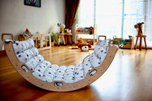 Load image into Gallery viewer, Climbing Arch / Rocker and White Star Pillow | Imaginative Play Set
