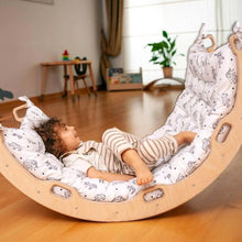 Load image into Gallery viewer, Climbing Arch Rocker with Origami Pillow | Montessori Play Set
