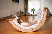 Load image into Gallery viewer, Climbing Arch Rocker with Origami Pillow | Montessori Play Set
