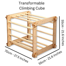 Load image into Gallery viewer, Montessori Climbing Triangle Cube with Reversible Ramp
