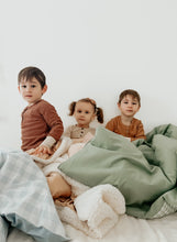 Load image into Gallery viewer, Chestnut Gingham Quilted Blanket

